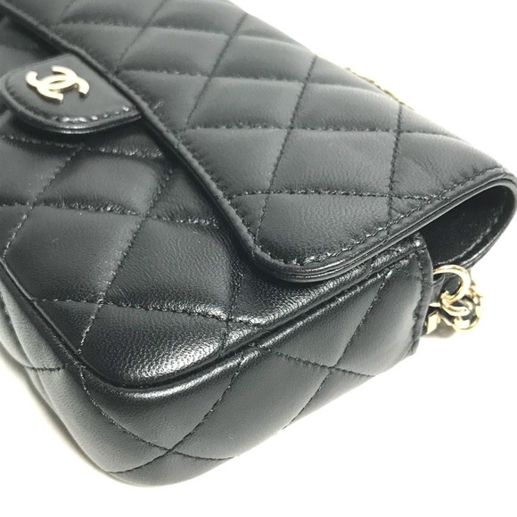 CHANEL Black Lambskin Leather Logo Wallet - Picture 5 of 16